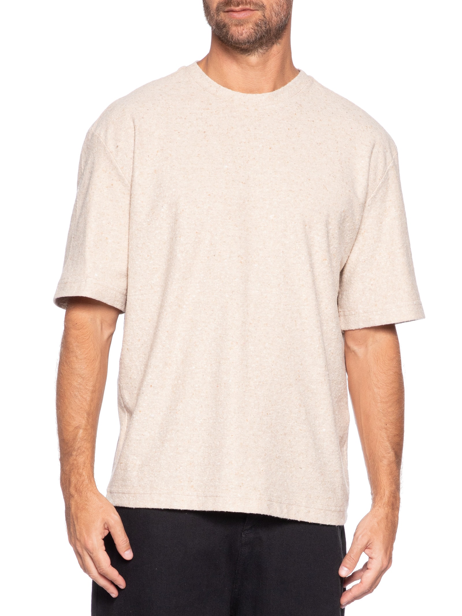 Camiseta Masculina Manga Curta Over Eco Bege Osklen