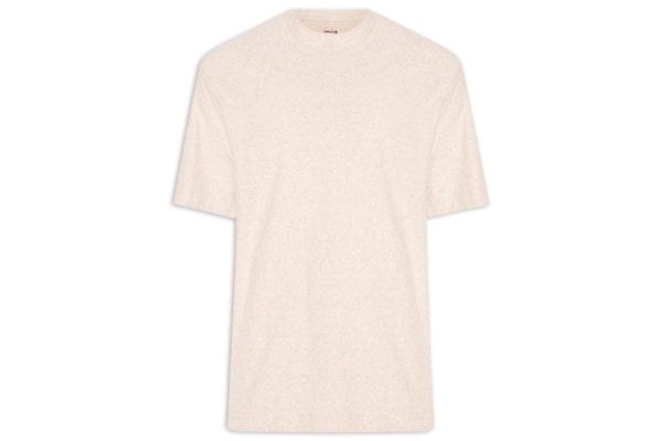 Camiseta Masculina Manga Curta Over Eco - Bege