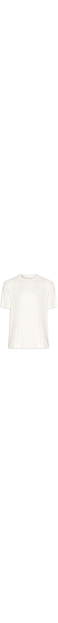 Camiseta Masculina Manga Curta Over Ribbed Rustic - Off White
