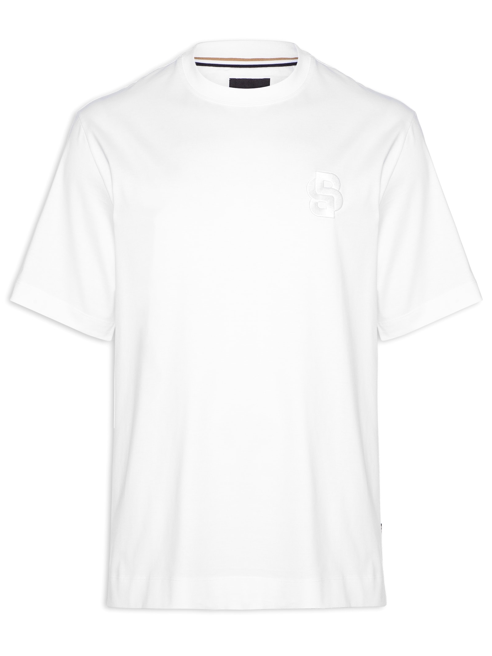 Camiseta Masculina Manga Curta Oversized C-Tames 23 Branco Boss