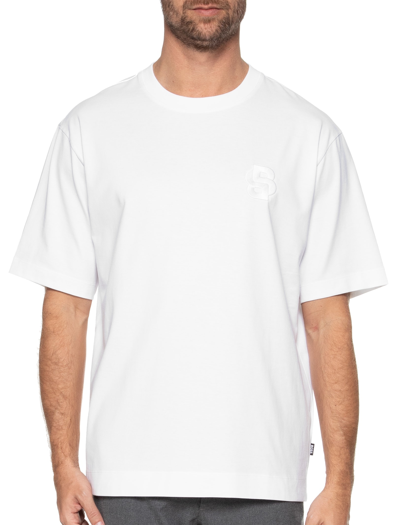 Camiseta Masculina Manga Curta Oversized C-Tames 23 Branco Boss