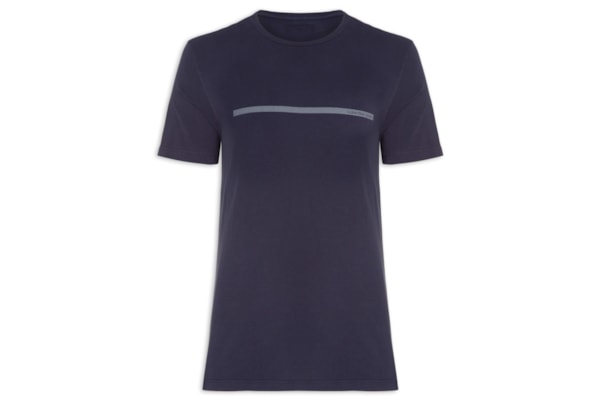 Camiseta Masculina Manga Curta Palito - Azul