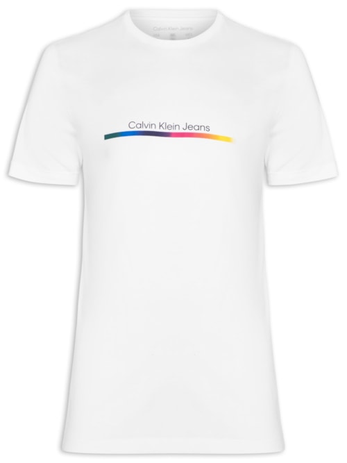 Camiseta Masculina Manga Curta Palito Pride - Branco