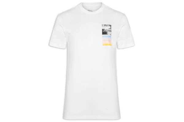 Camiseta Masculina Manga Curta Photos Nature - Branco