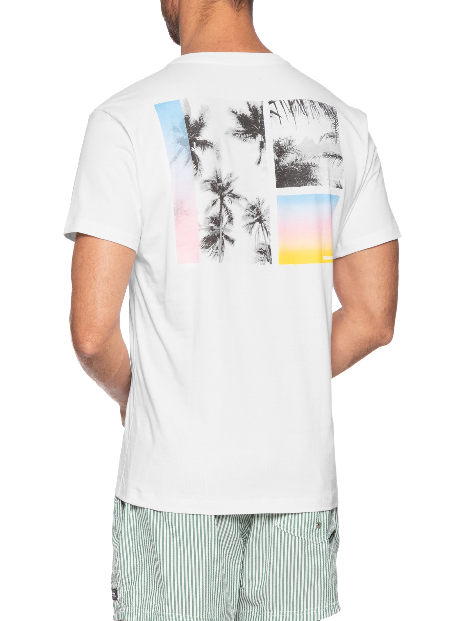 Camiseta Masculina Manga Curta Photos Nature Branco Reserva