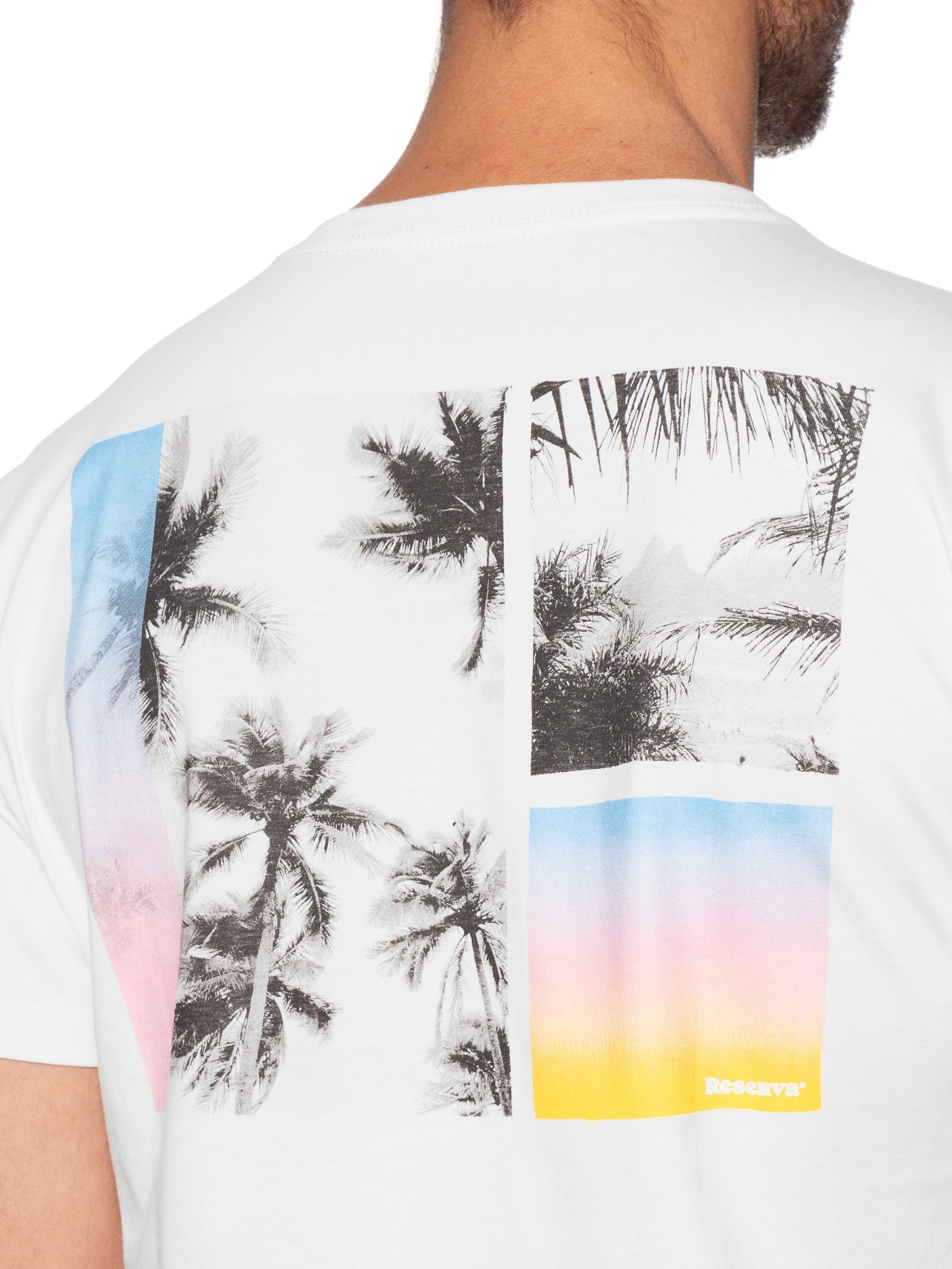 Camiseta Masculina Manga Curta Photos Nature Branco Reserva