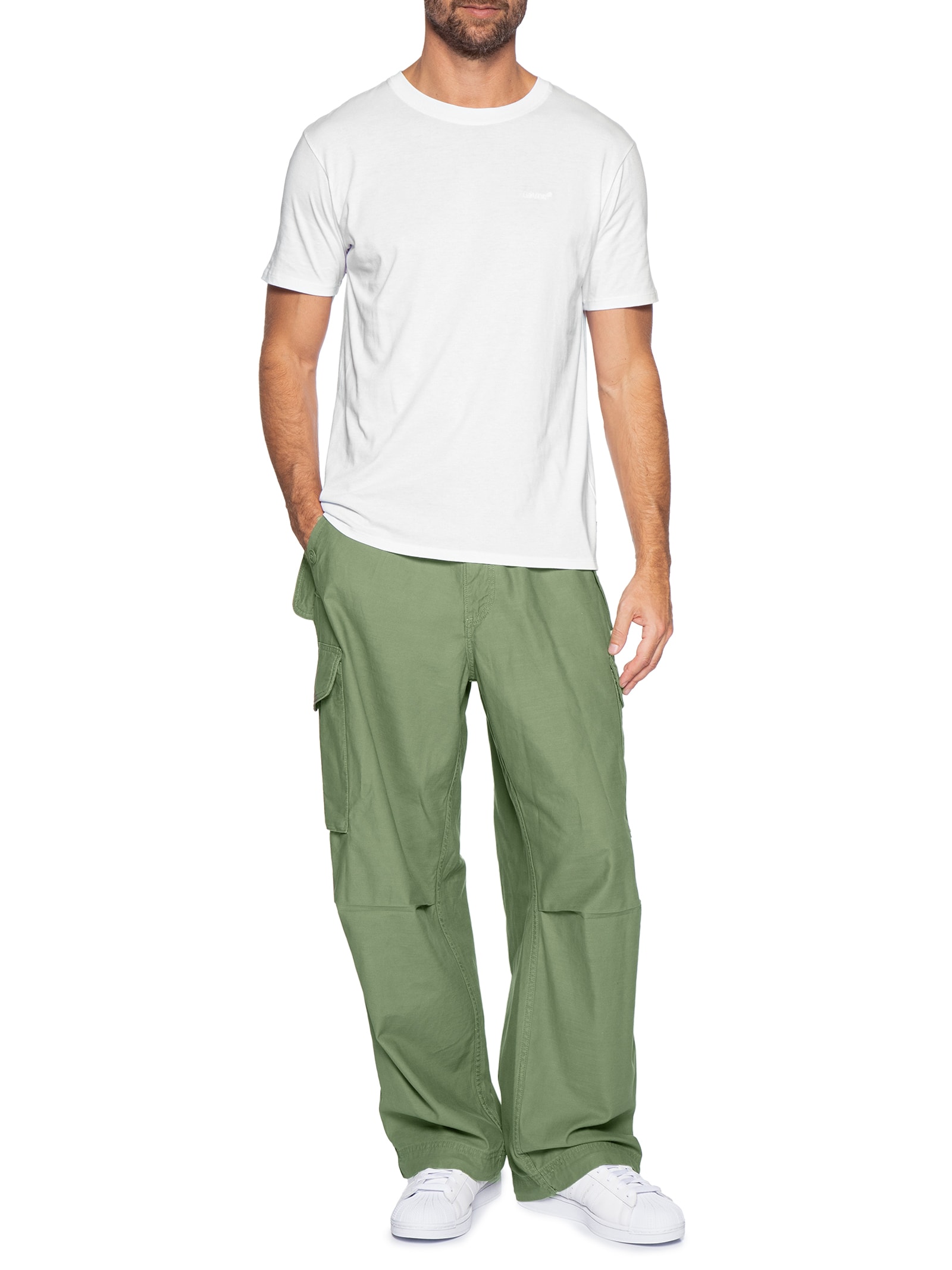 Camiseta Masculina Manga Curta Pima Icon Tee Branco Levi's