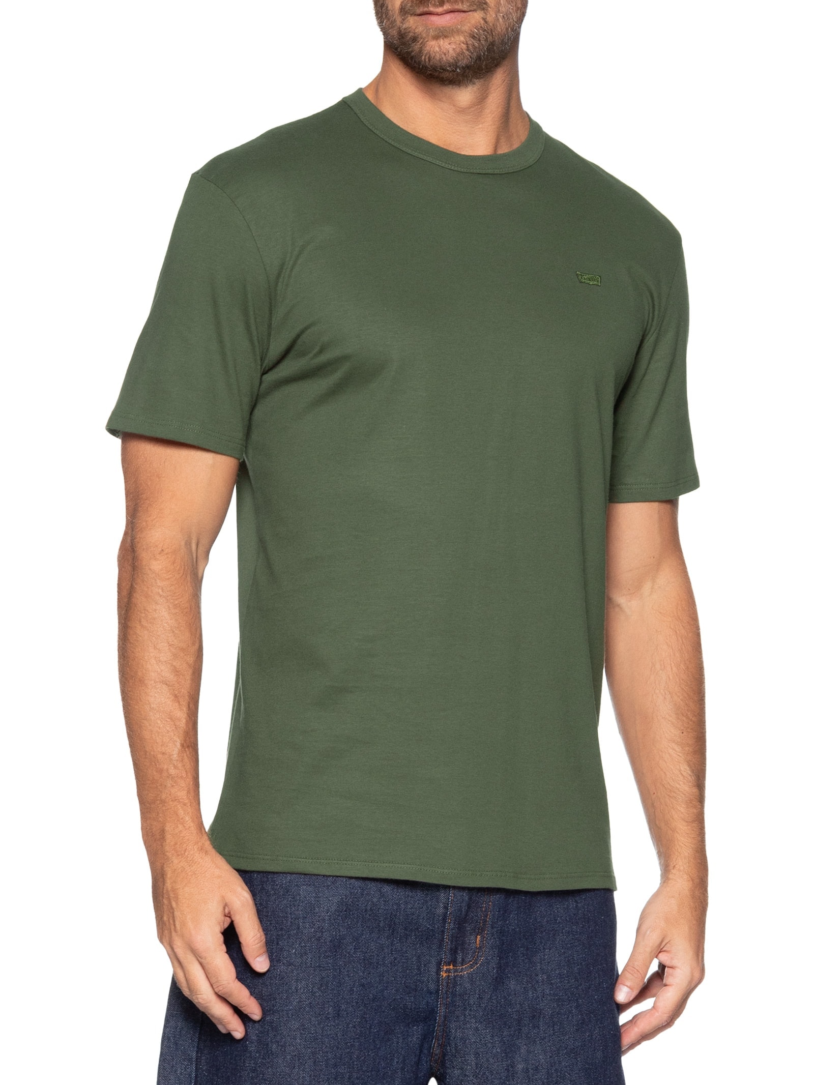 Camiseta Masculina Manga Curta Pima Icon Tee Verde Levi's
