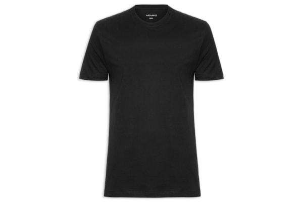 Camiseta Masculina Manga Curta Piquet Gola Textura - Preto