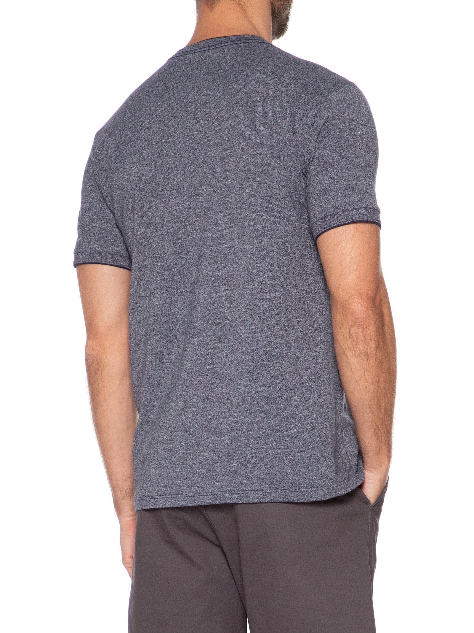 Camiseta Masculina Manga Curta Piquet Moline Azul Aramis