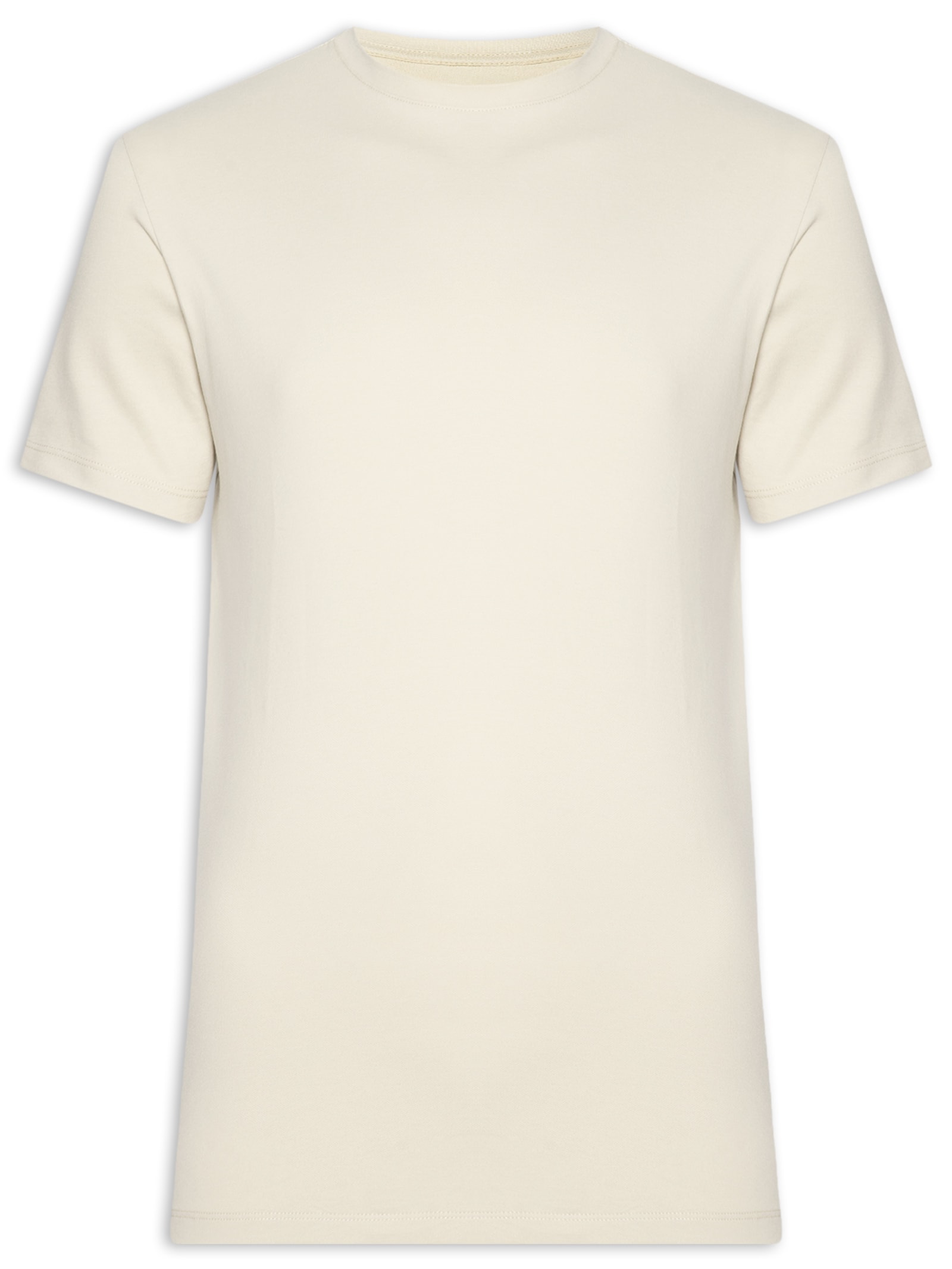 Camiseta Masculina Manga Curta Piquet Pima Bege Foxton