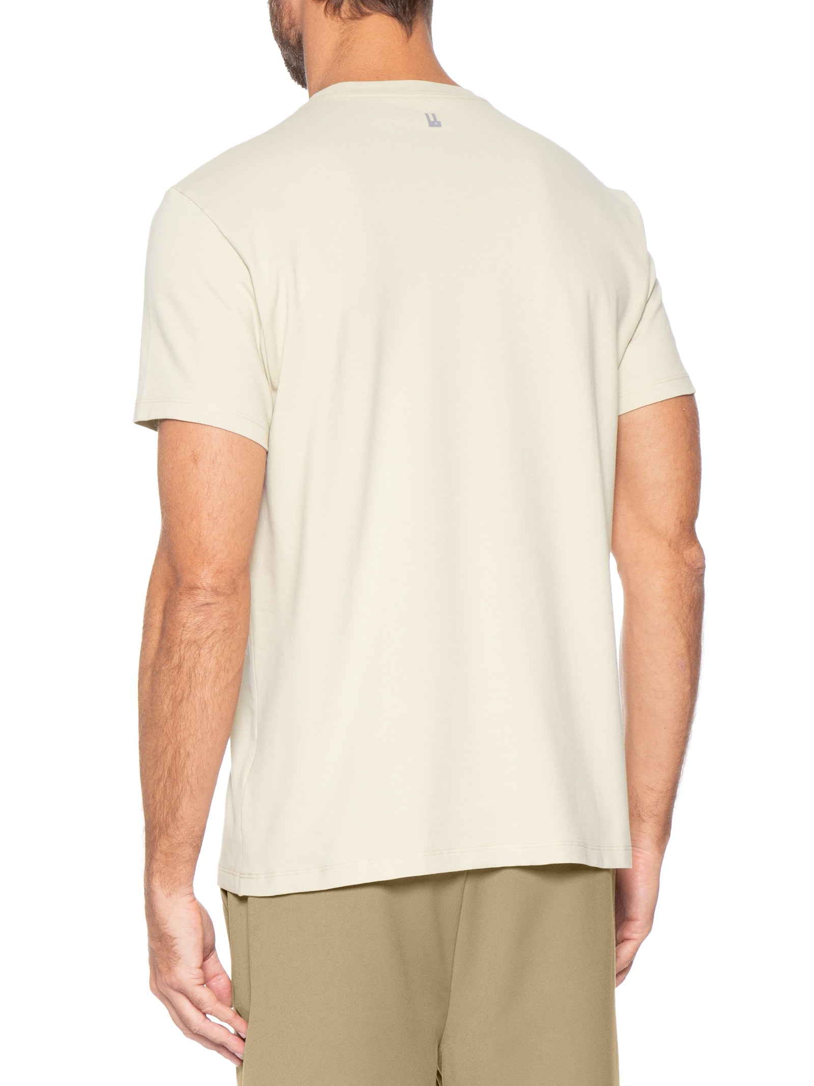 Camiseta Masculina Manga Curta Piquet Pima Bege Foxton