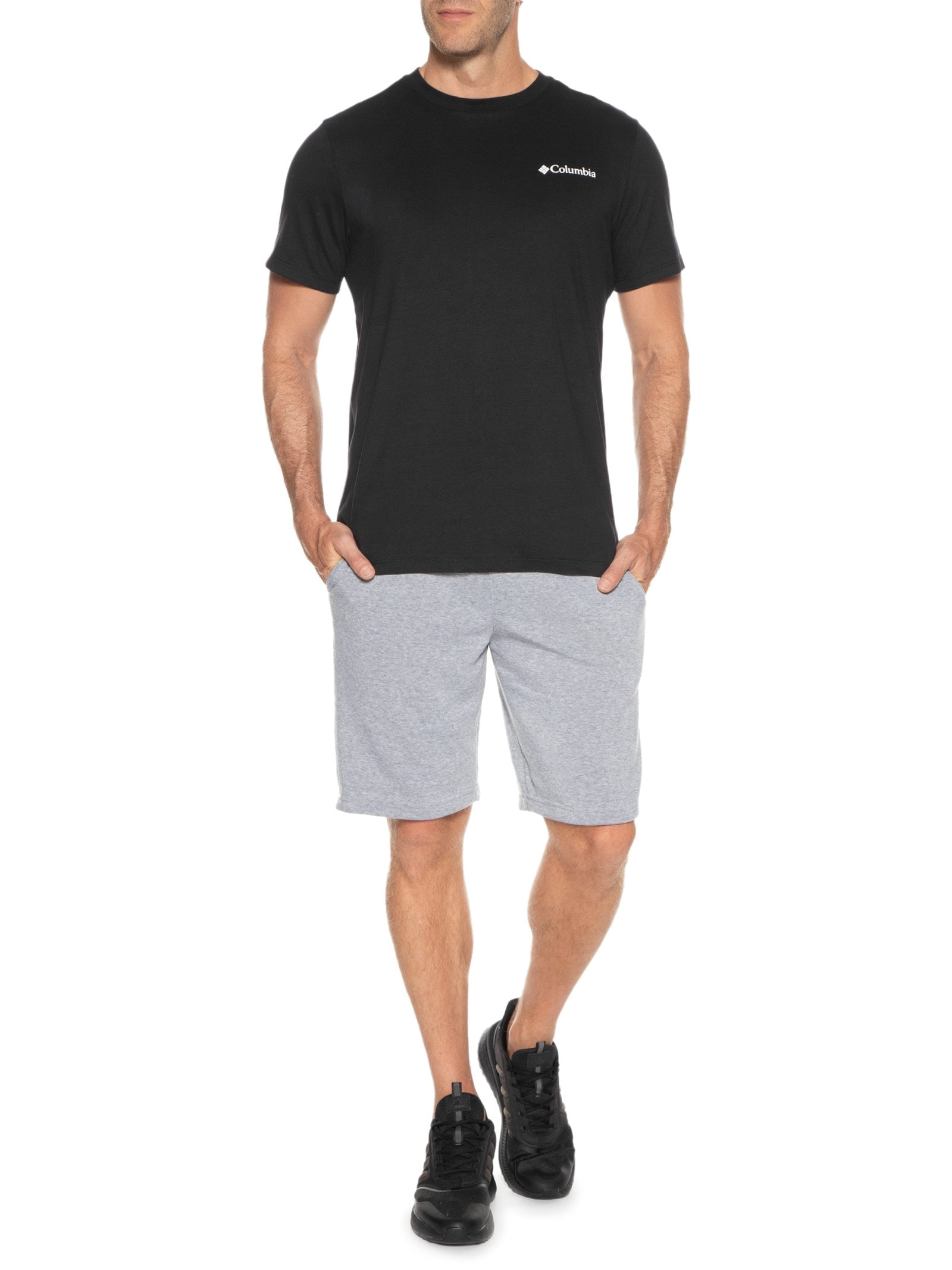 Camiseta Masculina Manga Curta Preto Columbia