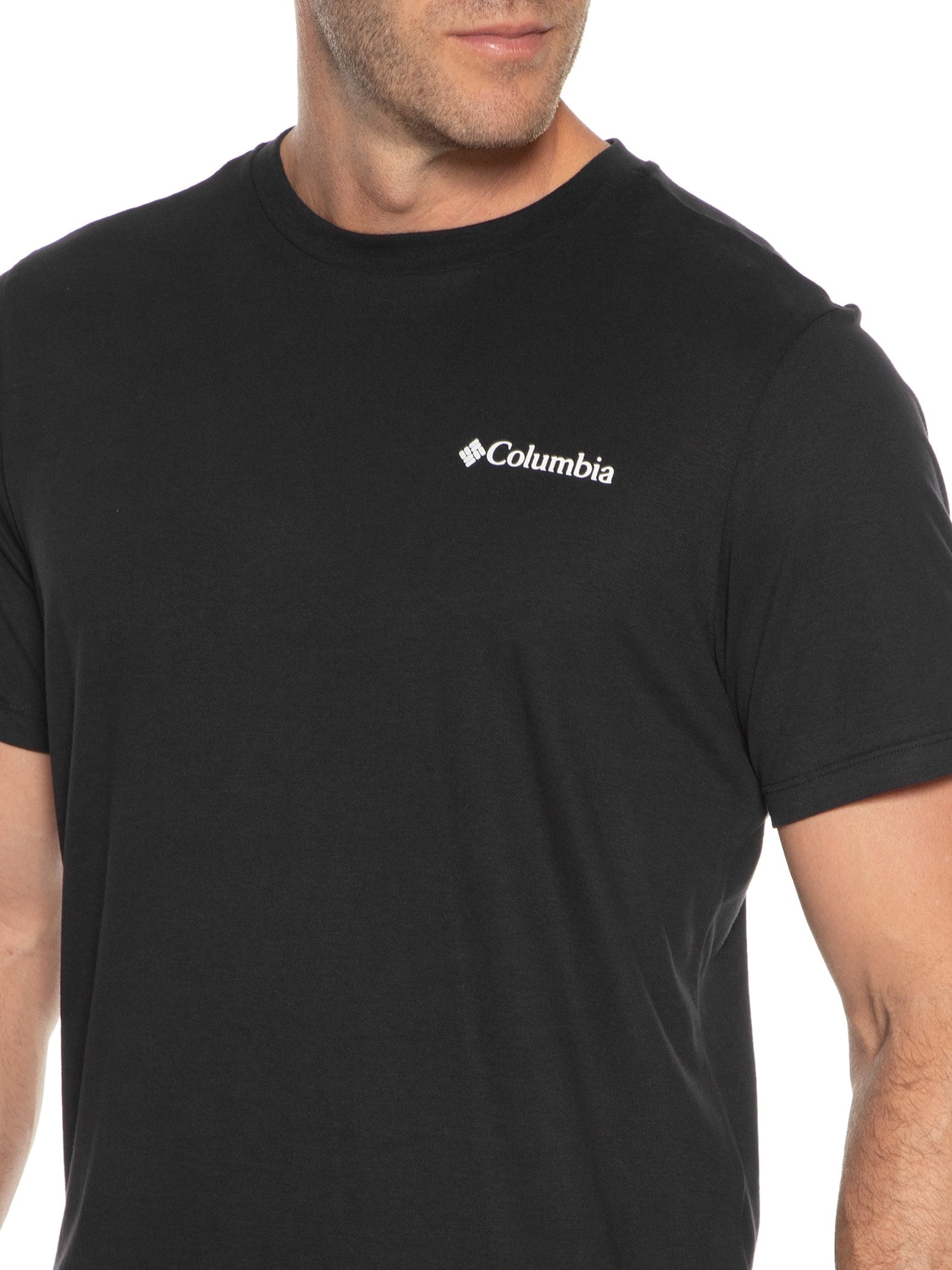 Camiseta Masculina Manga Curta Preto Columbia