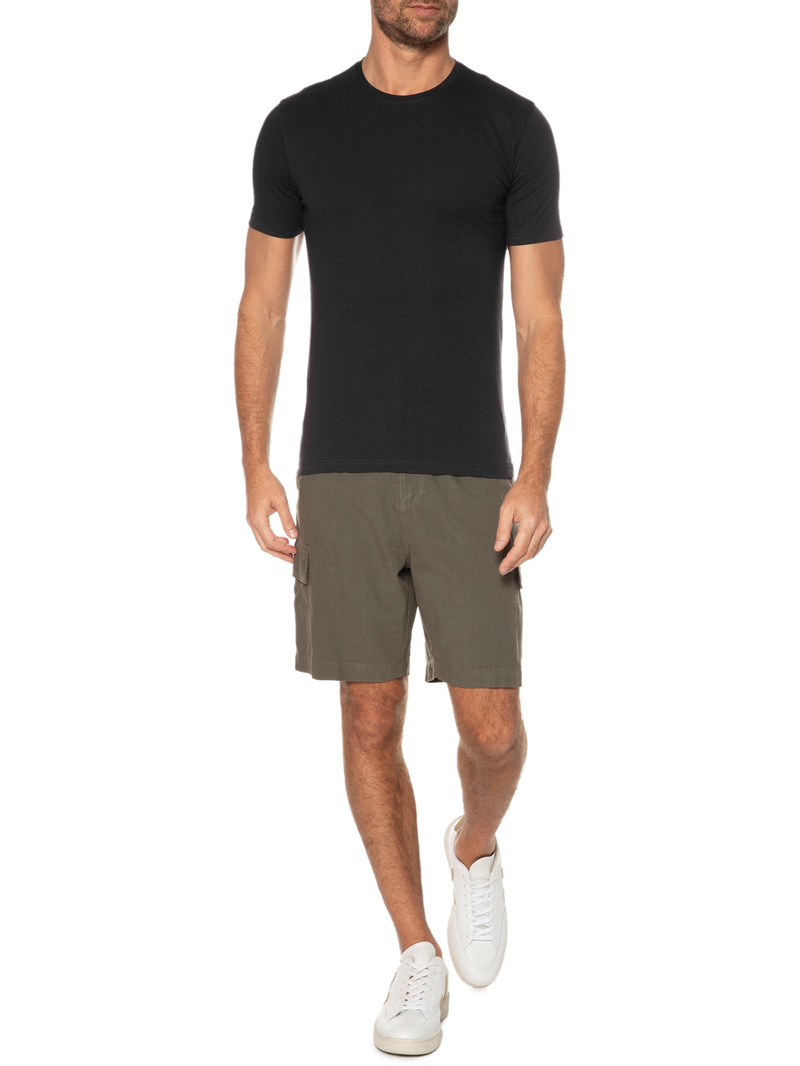 Camiseta Masculina Manga Curta Preto Hering