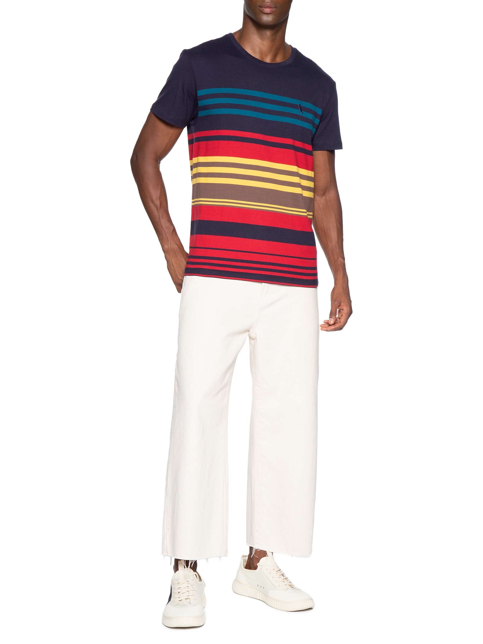 Camiseta Masculina Manga Curta Rapport Azul Reserva