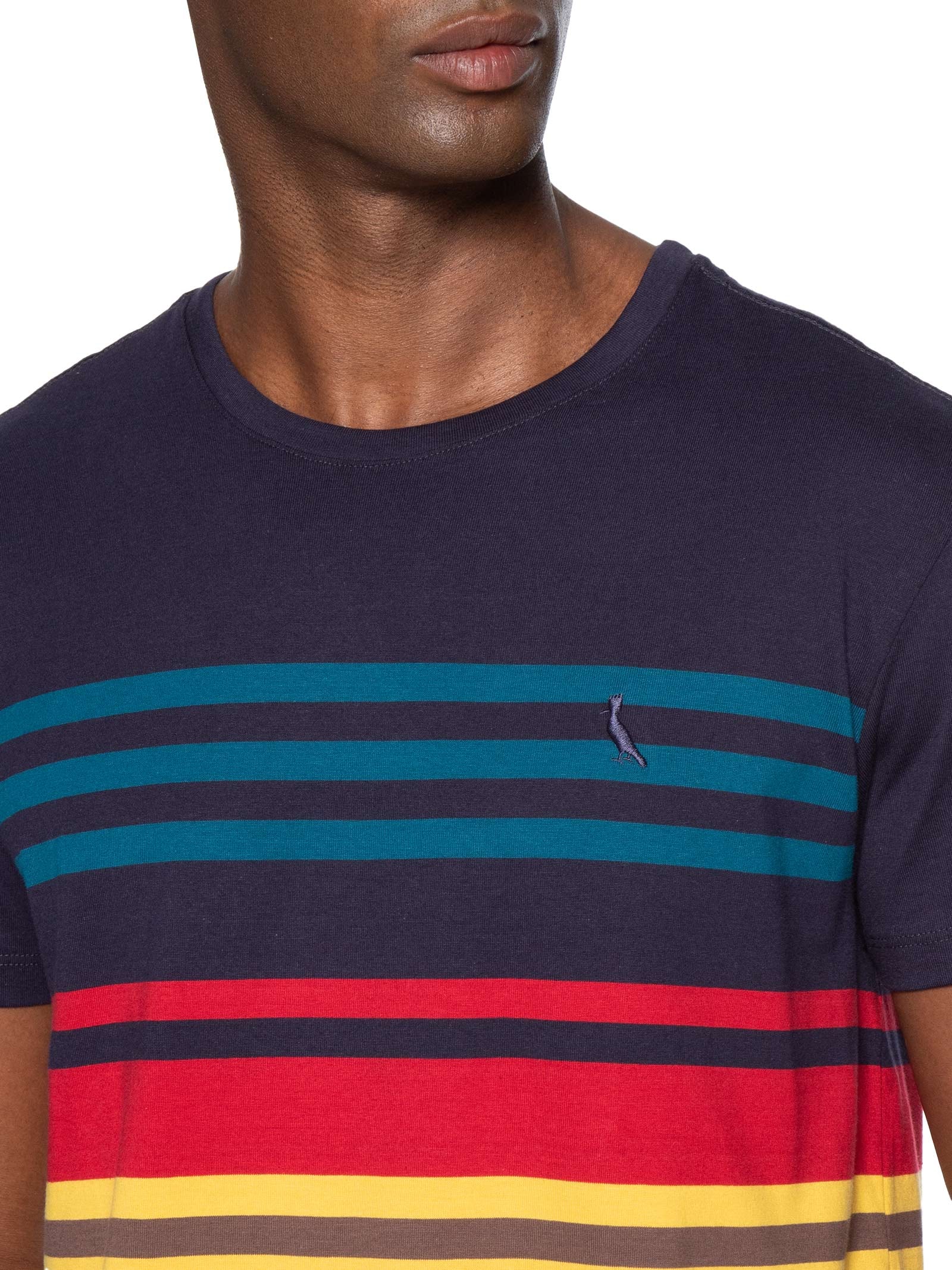 Camiseta Masculina Manga Curta Rapport Azul Reserva