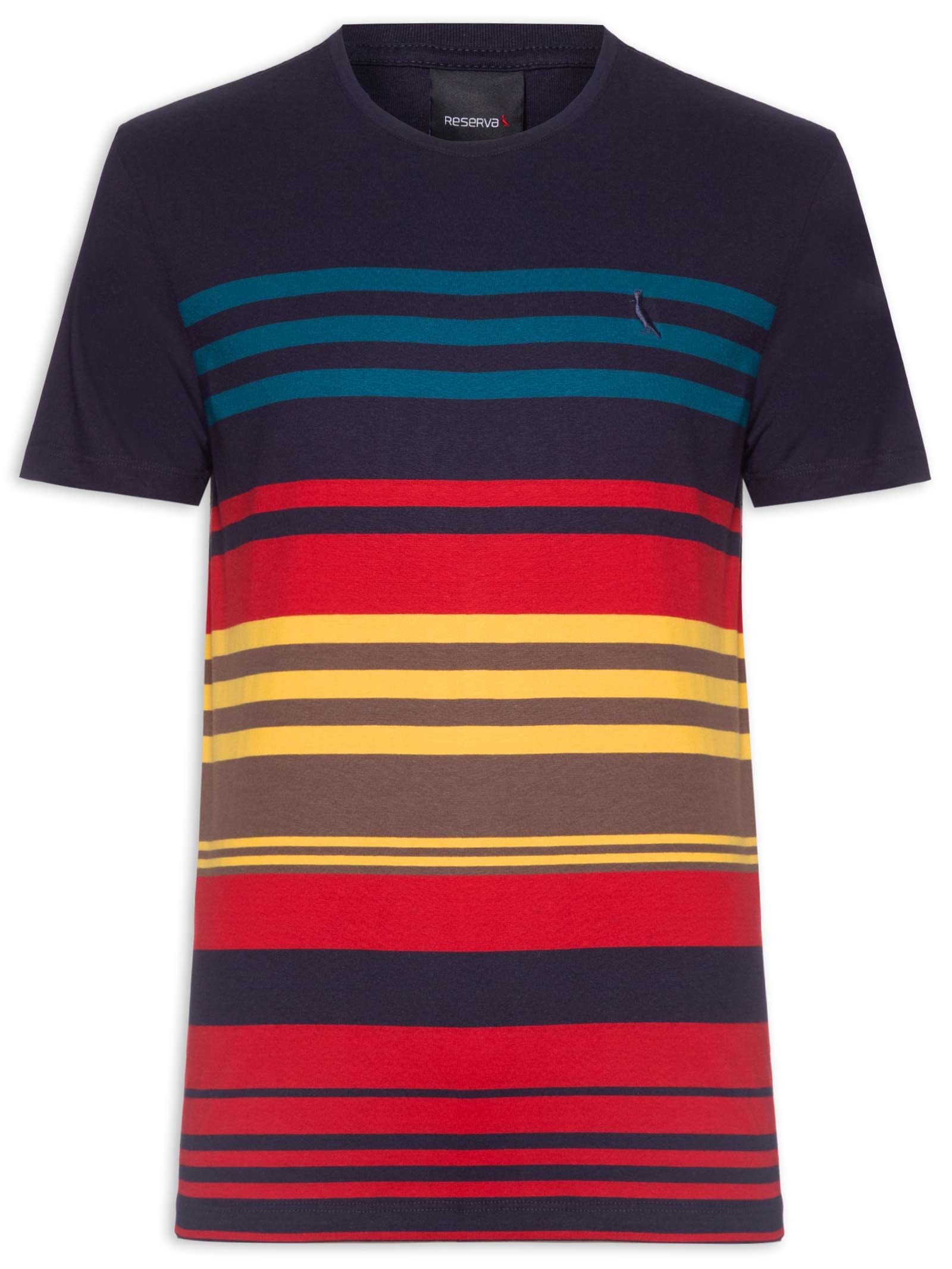 Camiseta Masculina Manga Curta Rapport Azul Reserva