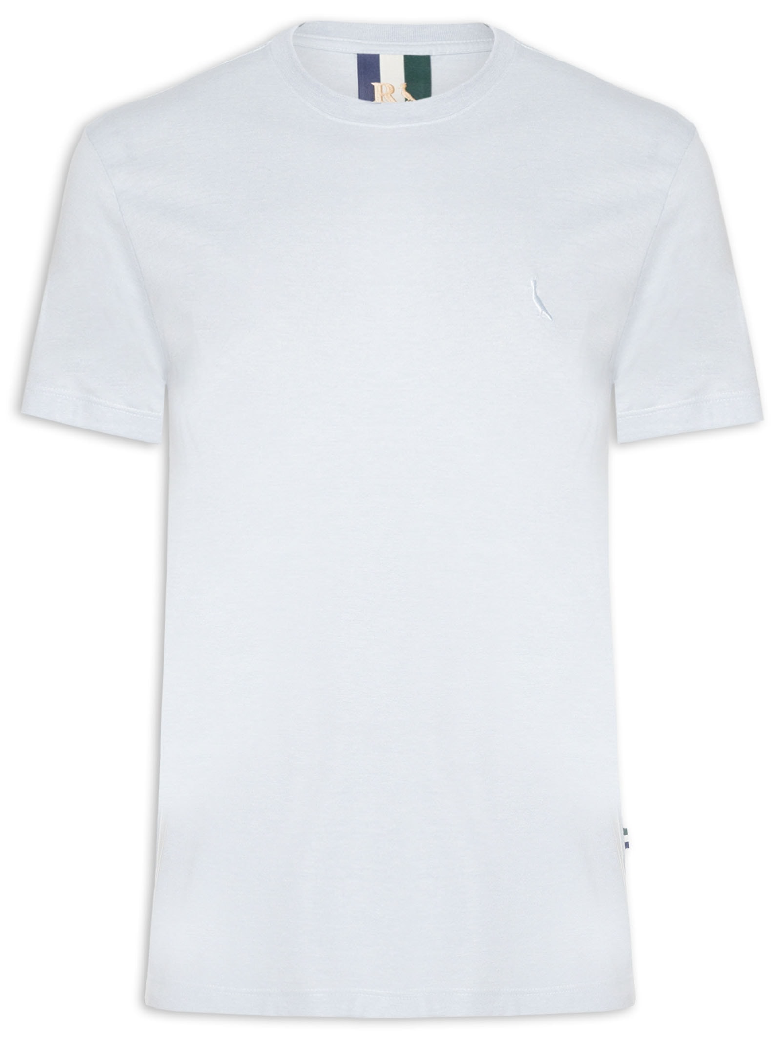 Camiseta Masculina Manga Curta Regular Mescla Touch Azul Reserva