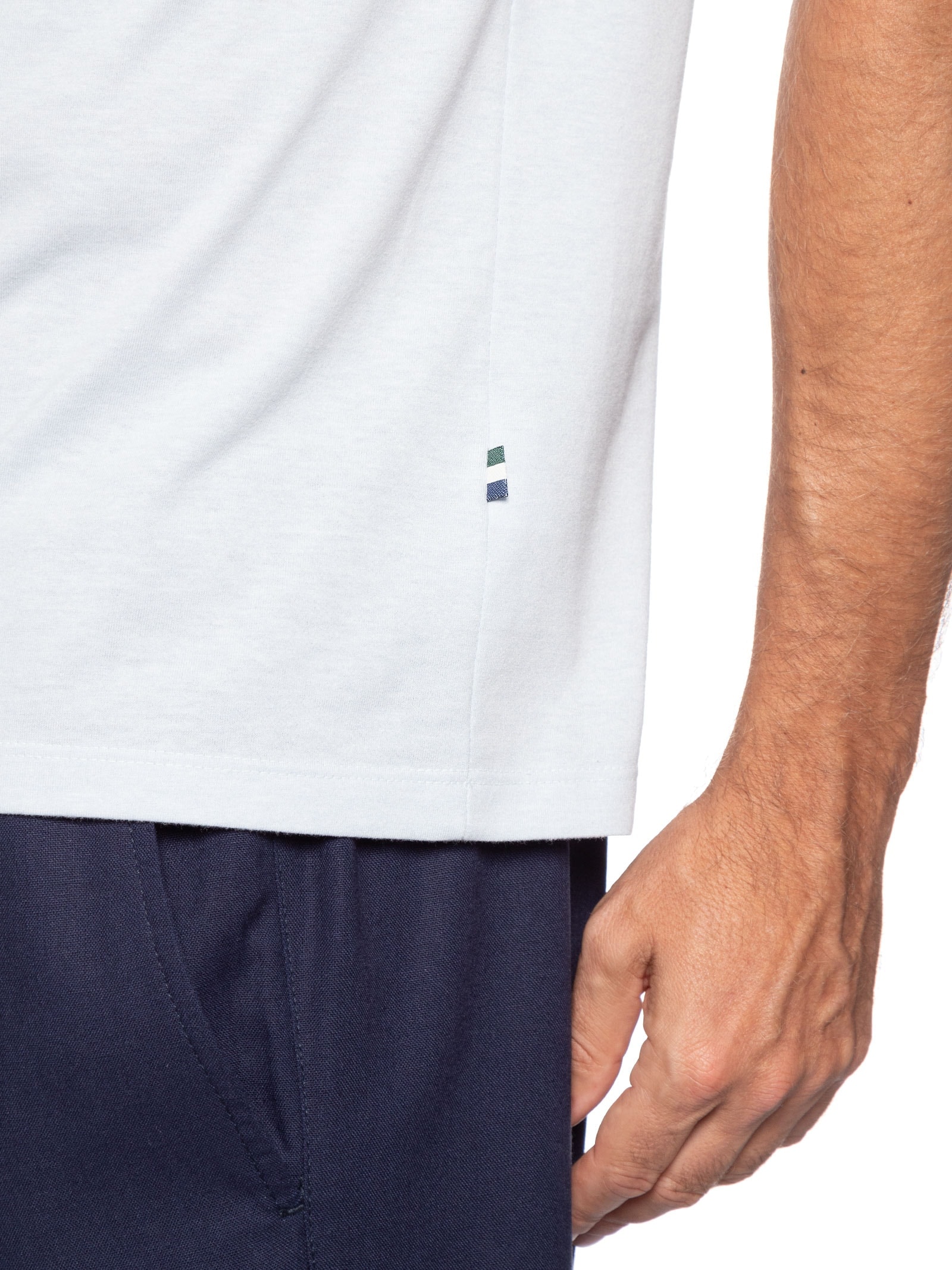 Camiseta Masculina Manga Curta Regular Mescla Touch Azul Reserva