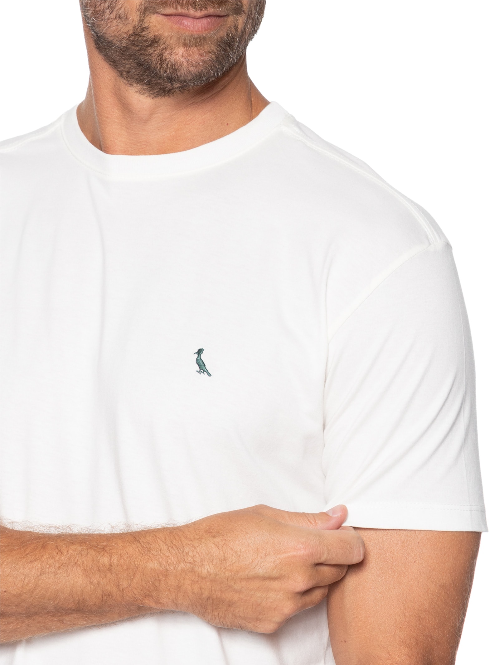 Camiseta Masculina Manga Curta Regular Vento Off White Reserva