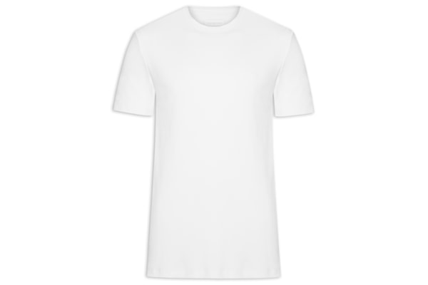 Camiseta Masculina Manga Curta Ribana - Branco