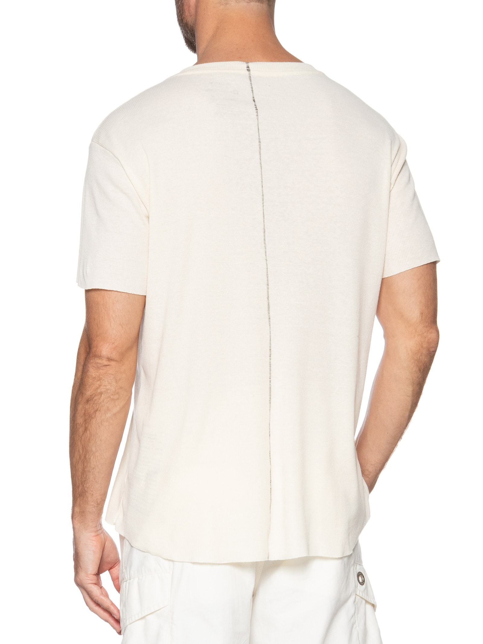 Camiseta Masculina Manga Curta Ribana Light Off White Osklen