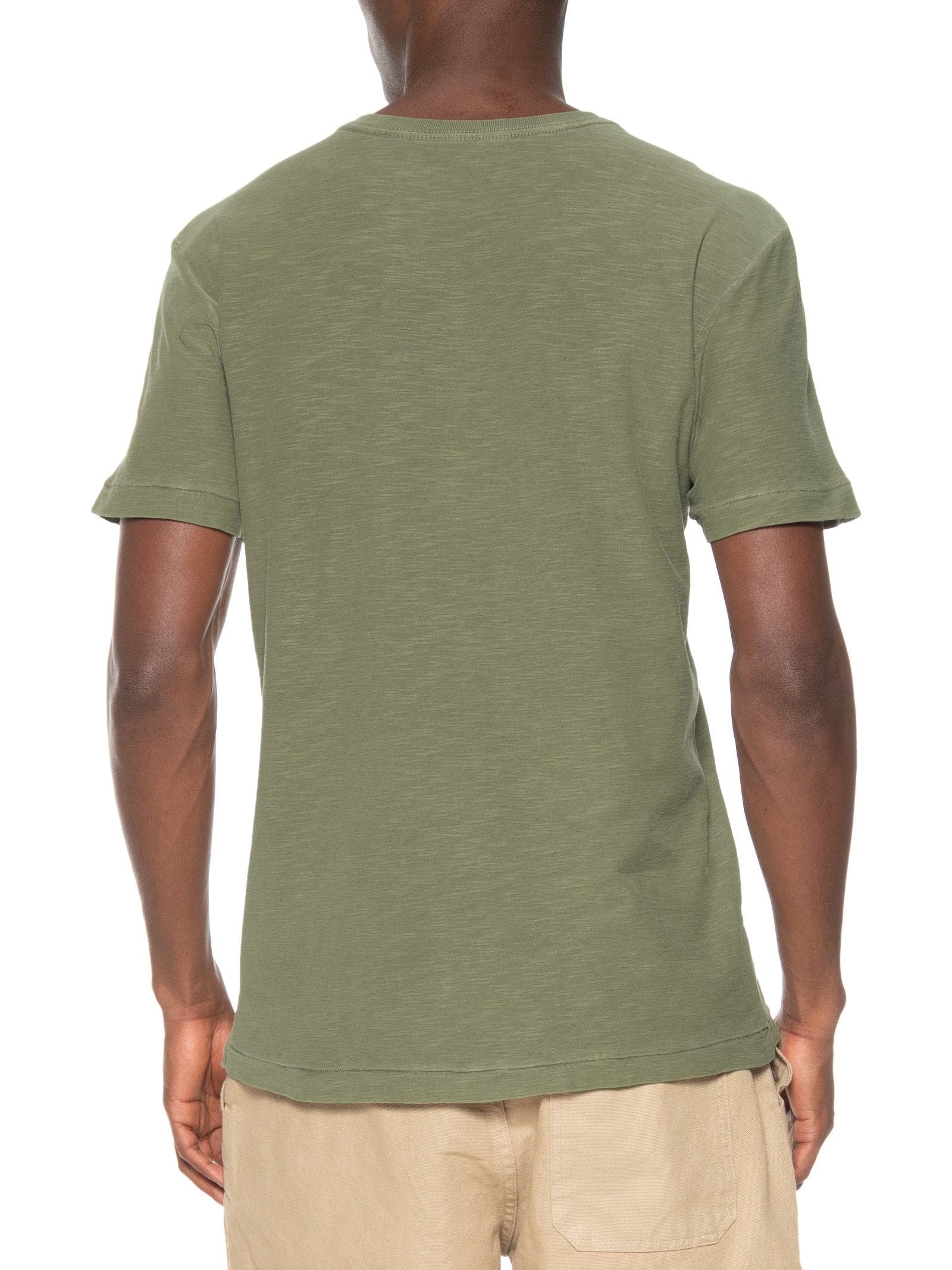 Camiseta Masculina Manga Curta Rough Music Verde Osklen