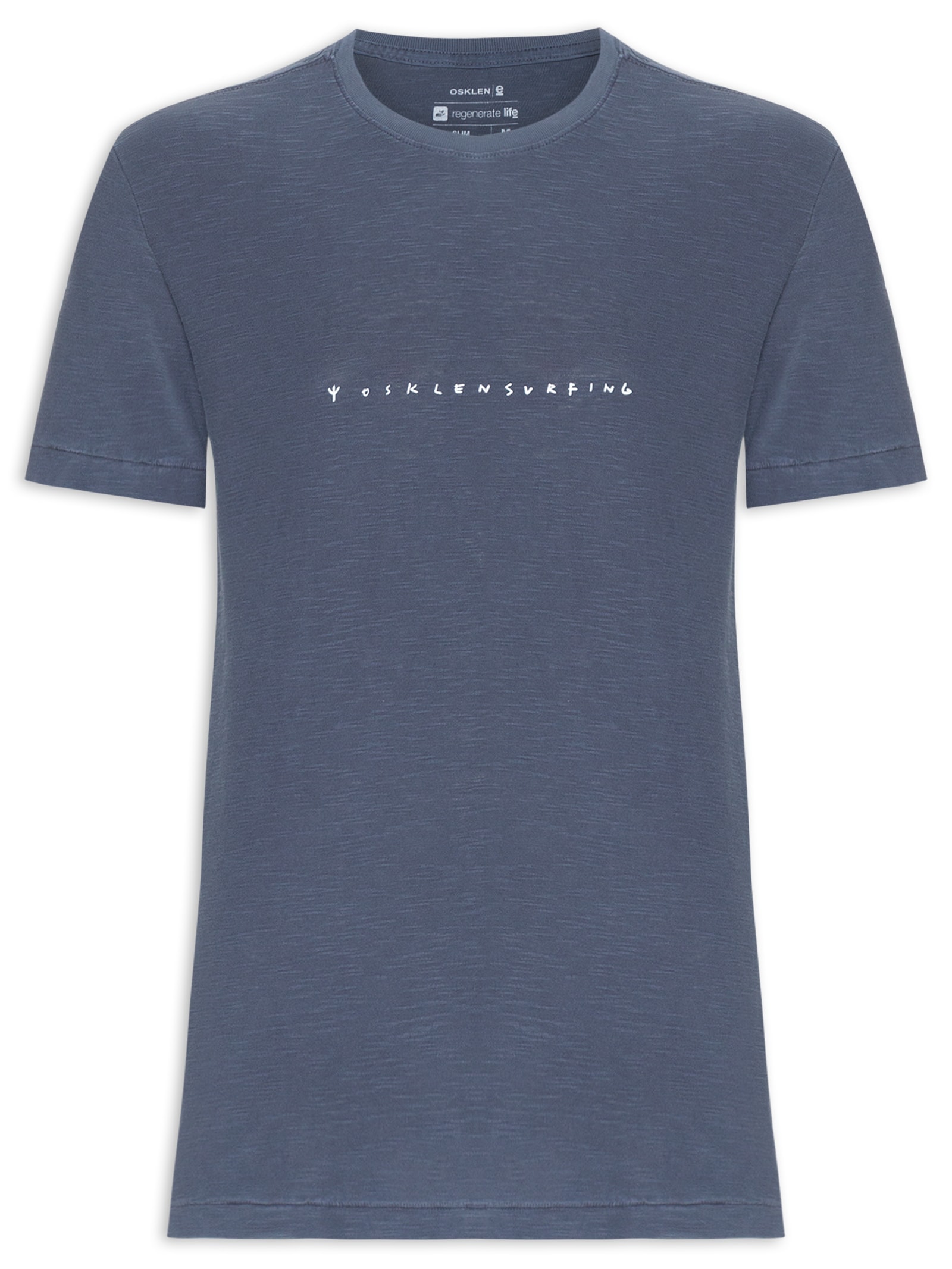 Camiseta Masculina Manga Curta Rought Trident Azul Osklen