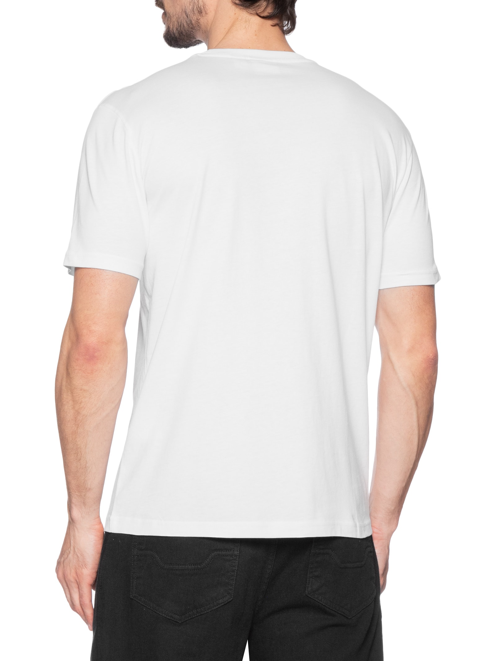 Camiseta Masculina Manga Curta Rubber Patch Branco Calvin Klein - White Label