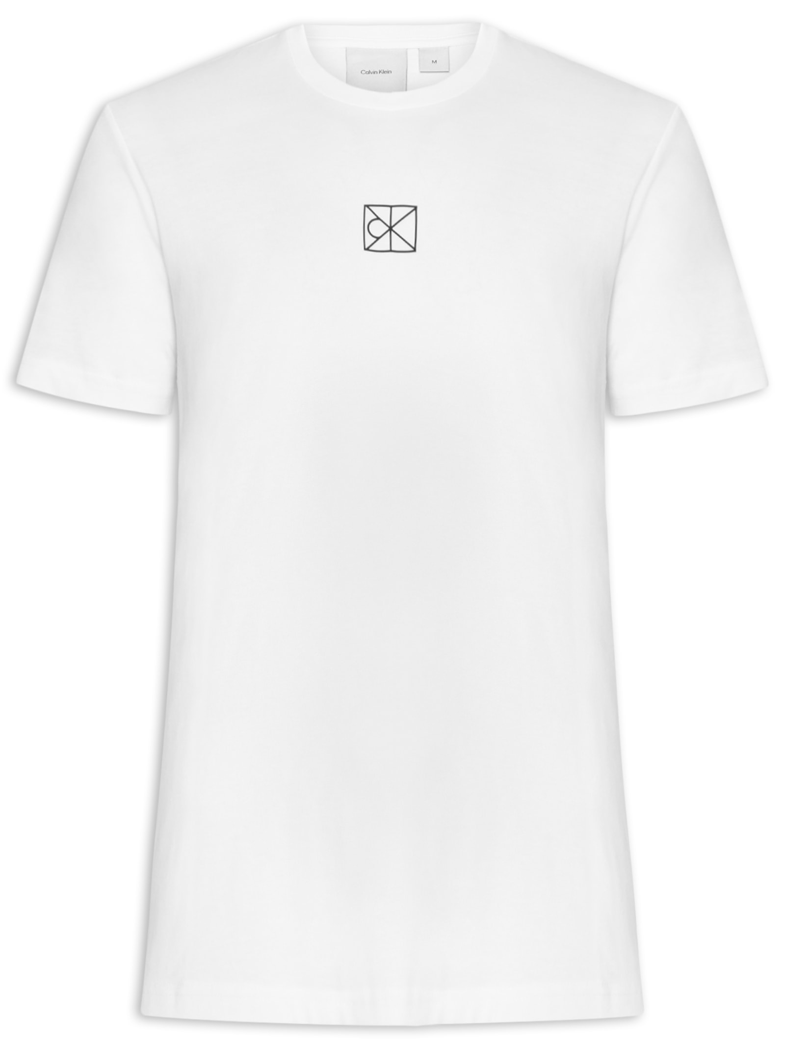 Camiseta Masculina Manga Curta Rubber Patch Branco Calvin Klein - White Label