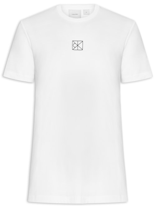 Camiseta Masculina Manga Curta Rubber Patch – Branco