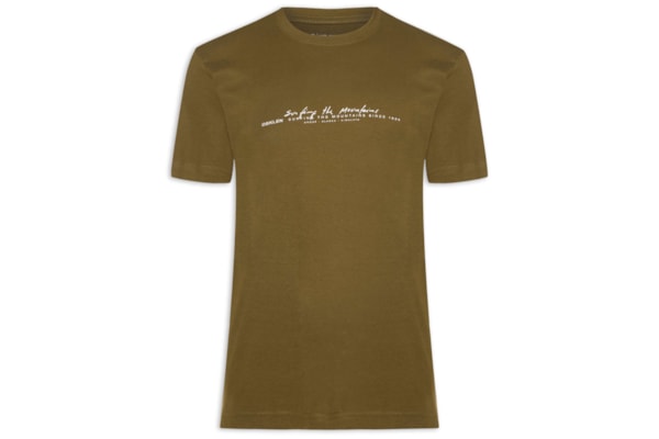 Camiseta Masculina Manga Curta Signature - Marrom