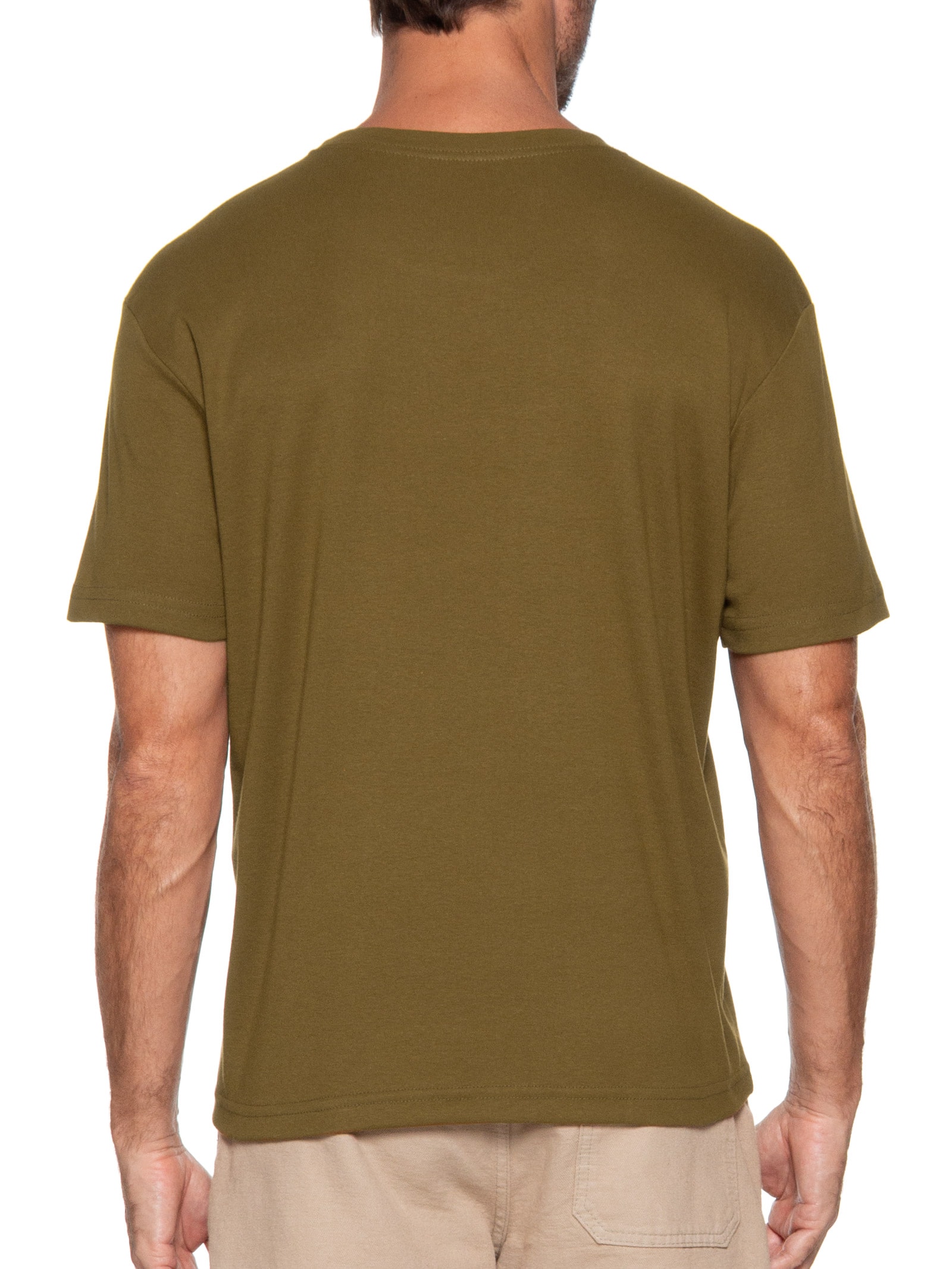 Camiseta Masculina Manga Curta Signature Marrom Osklen