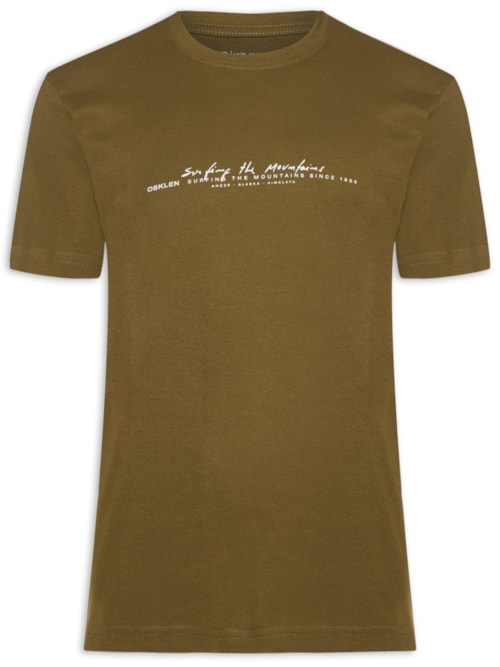 Camiseta Masculina Manga Curta Signature – Marrom