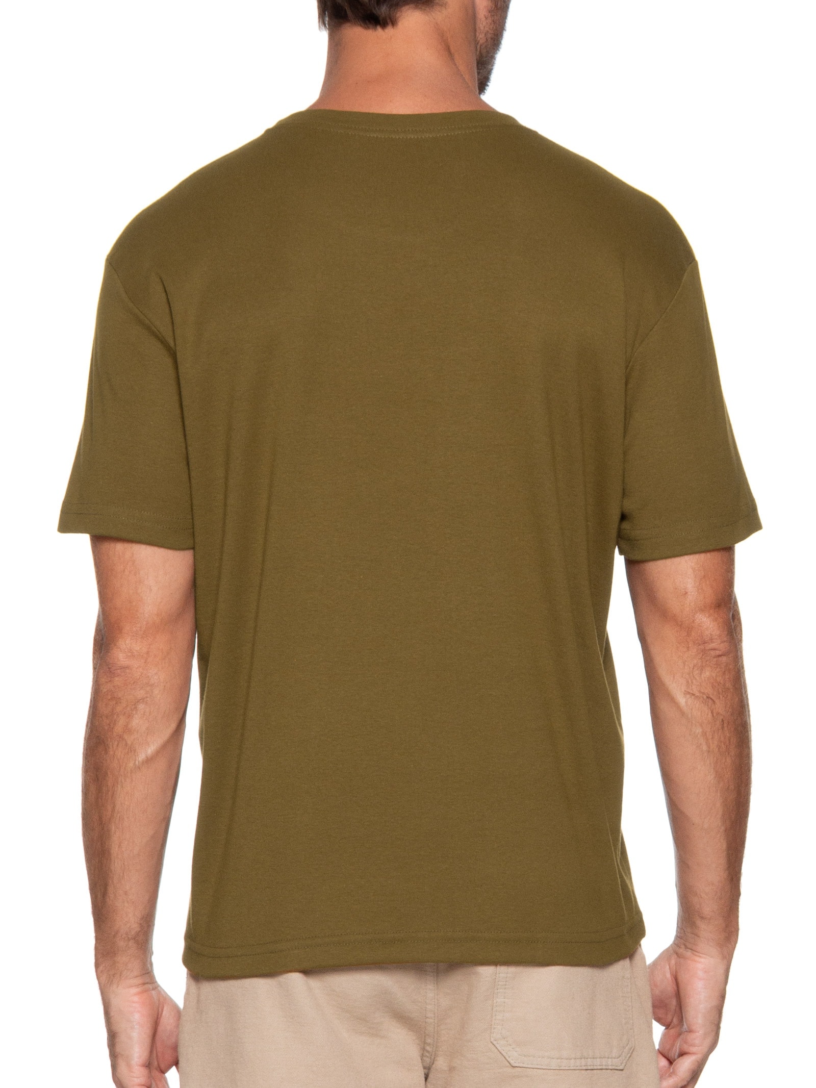 Camiseta Masculina Manga Curta Signature Marrom Osklen