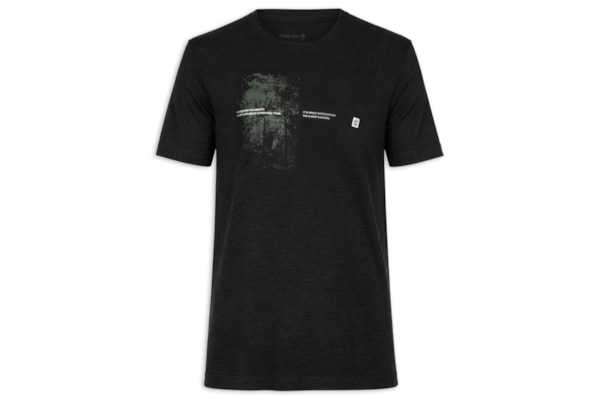 Camiseta Masculina Manga Curta Slim Organic Protect Amazon – Preto
