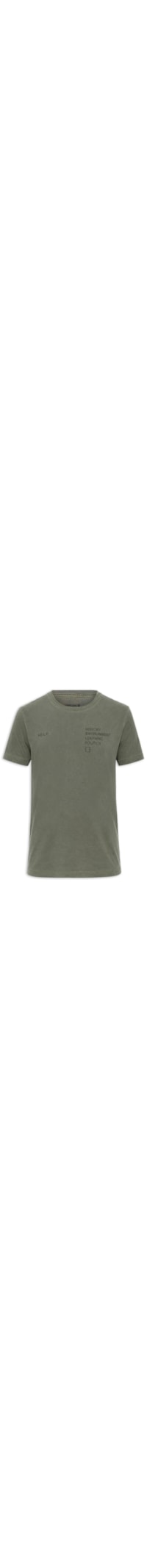 Camiseta Masculina Manga Curta Slim Stone Help – Verde
