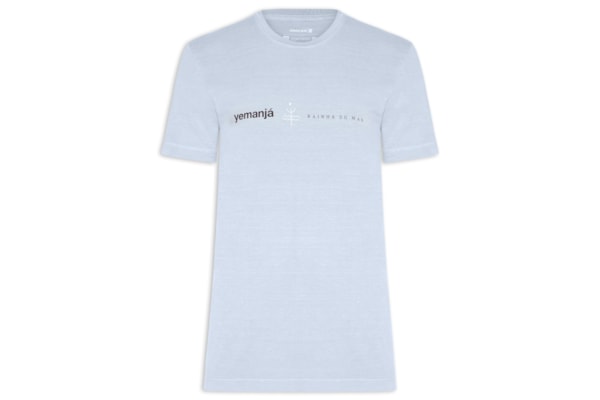 Camiseta Masculina Manga Curta Slim Stone Rainha Do Mar - Azul