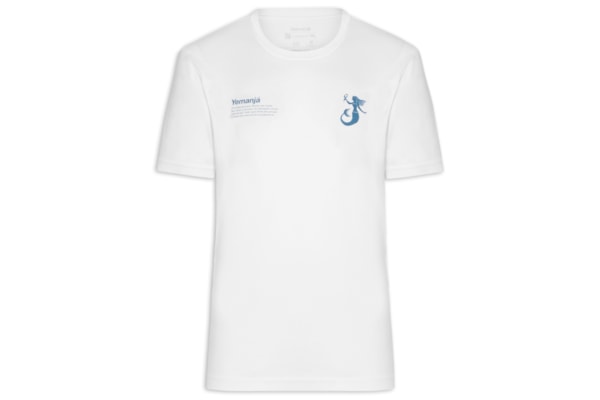 Camiseta Masculina Manga Curta Slim Vintage Yemanjá - Branco