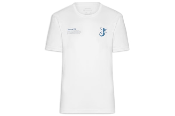 Camiseta Masculina Manga Curta Slim Vintage Yemanjá - Branco