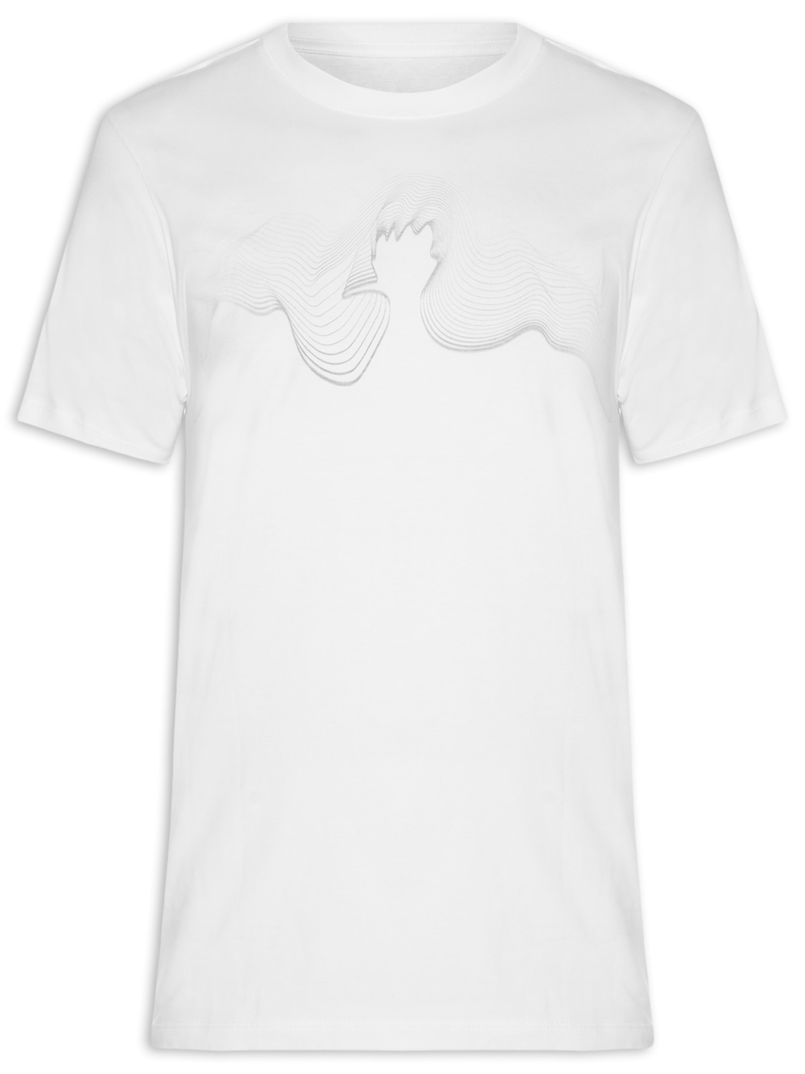 Camiseta Masculina Manga Curta Slim Waves Branco Reserva