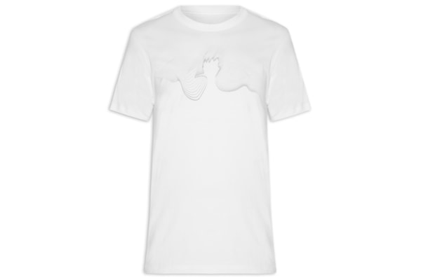 Camiseta Masculina Manga Curta Slim Waves - Branco