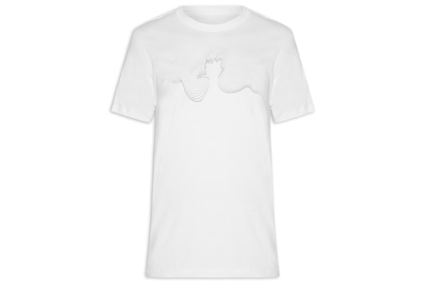 Camiseta Masculina Manga Curta Slim Waves - Branco