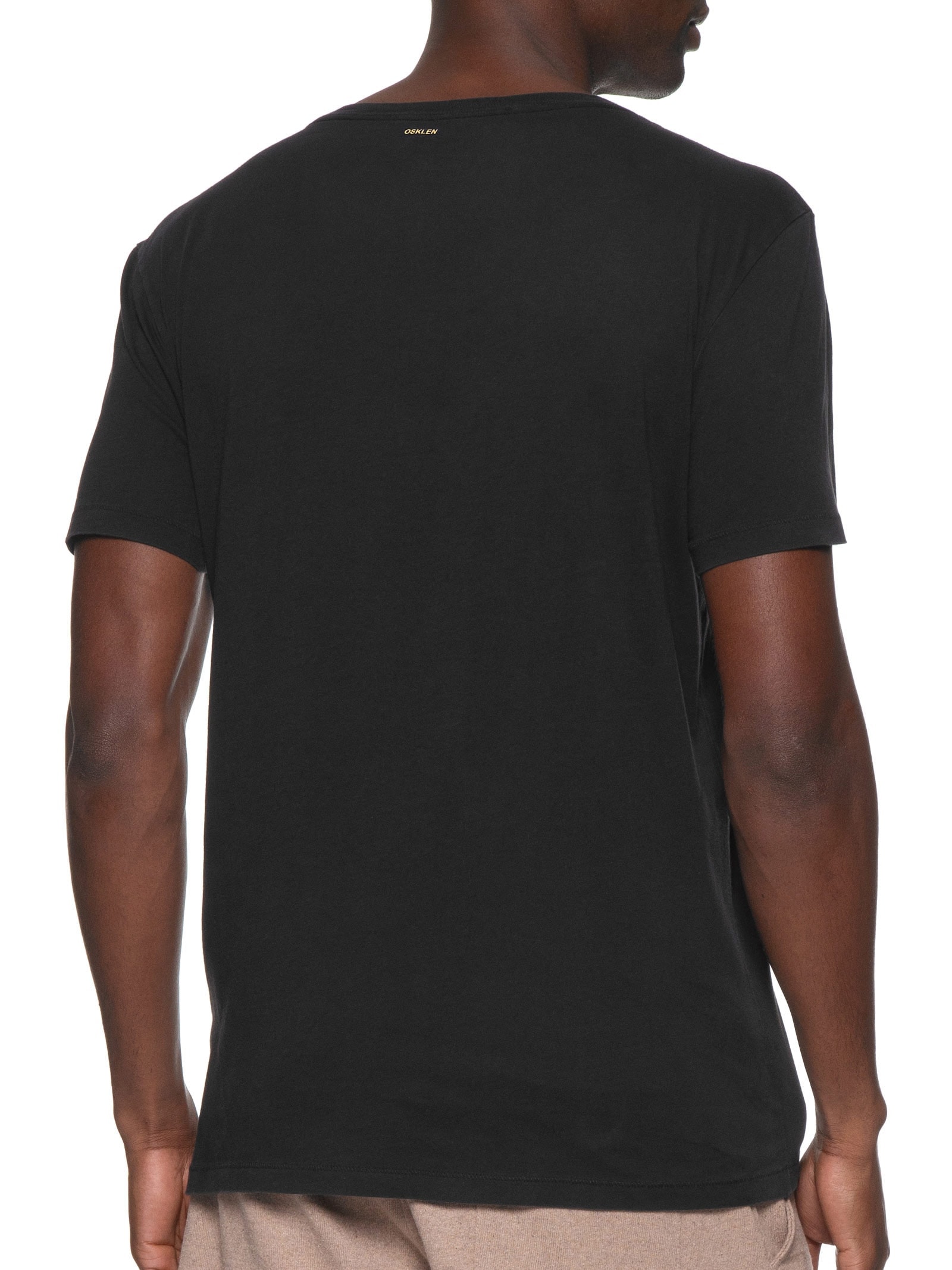 Camiseta Masculina Manga Curta Soft Used Gold Crown Preto Osklen