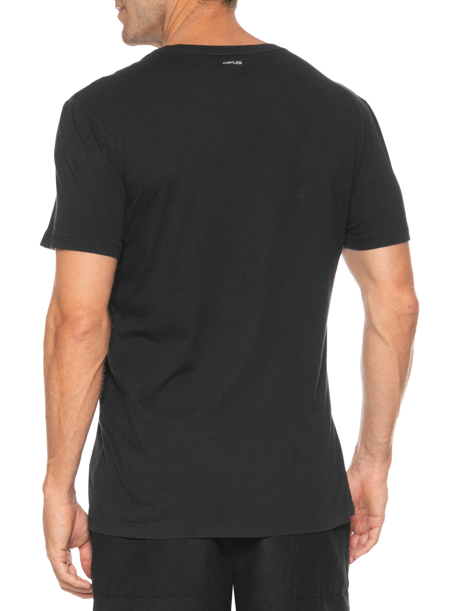 Camiseta Masculina Manga Curta Soft Used Sunset Preto Osklen