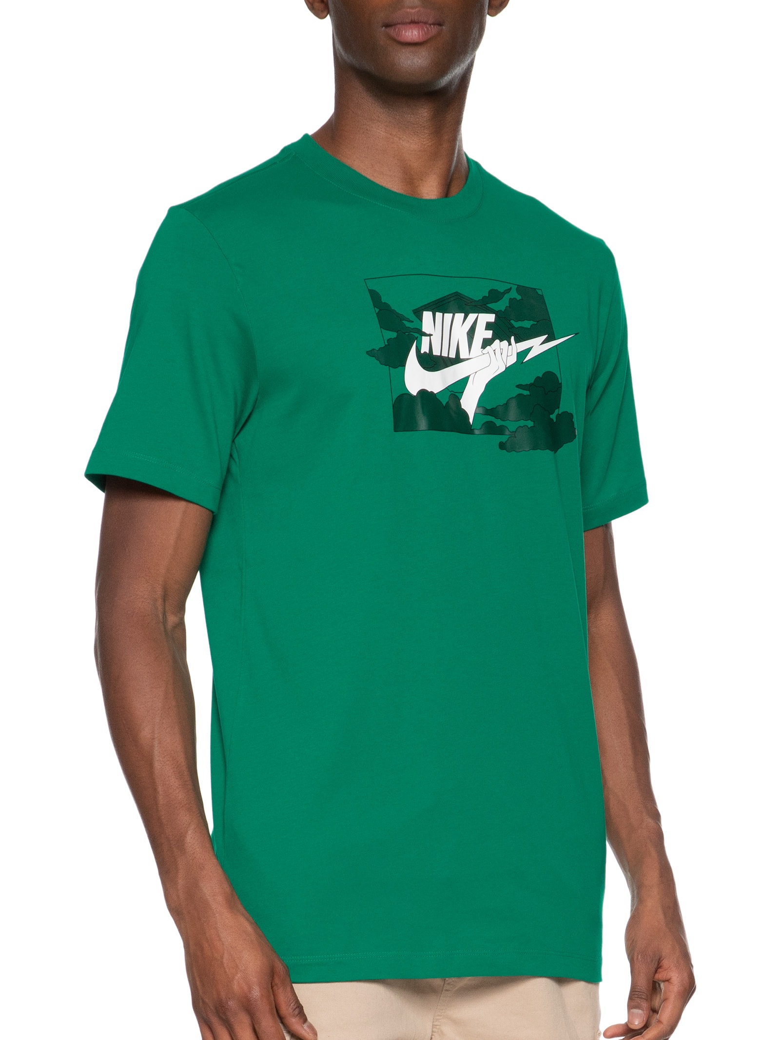 Nike - Camiseta Masculina Manga Curta Sportswear Essentials - Verde