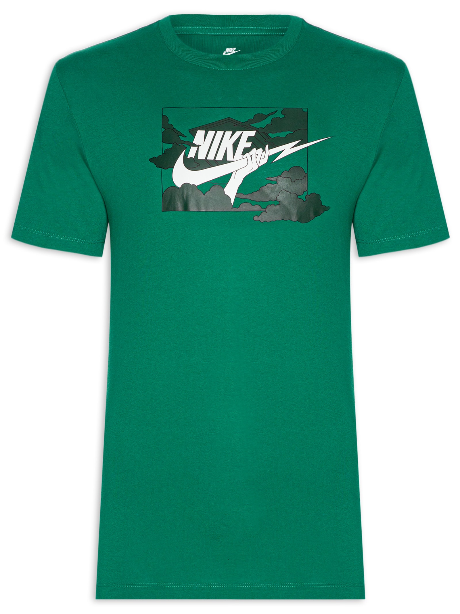 Nike - Camiseta Masculina Manga Curta Sportswear Essentials - Verde