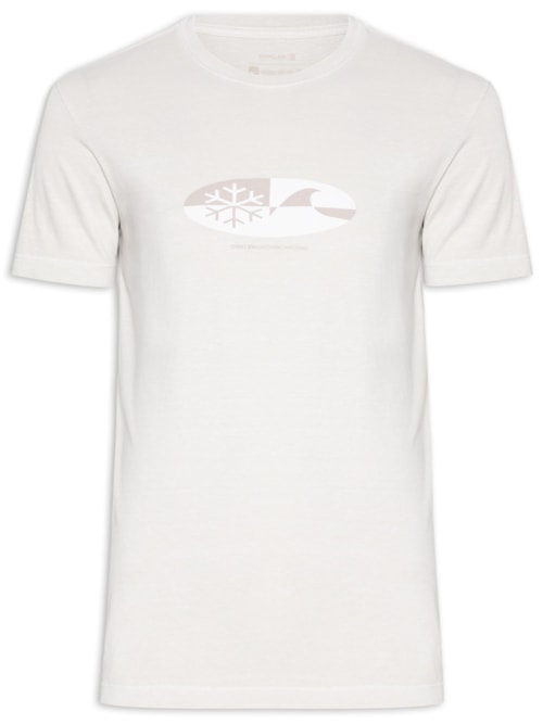 Camiseta Masculina Manga Curta Stone Cristal Onda Snow – Cinza