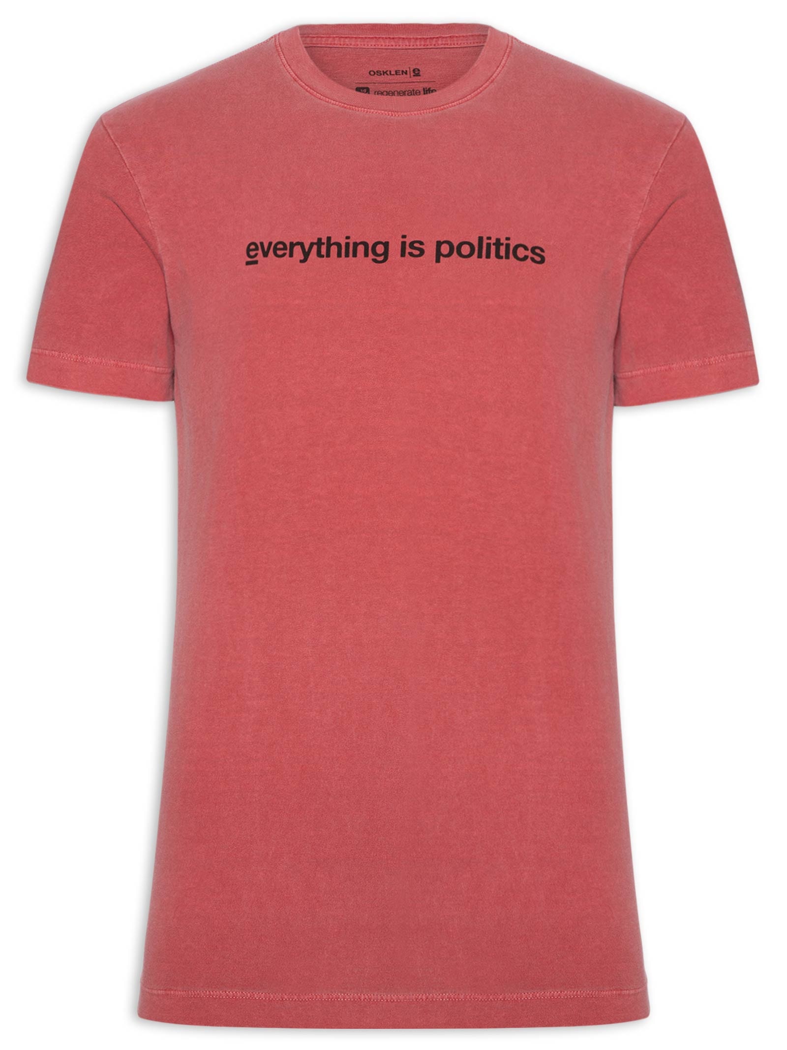 Camiseta Masculina Manga Curta Stone Ethos Vermelho Osklen